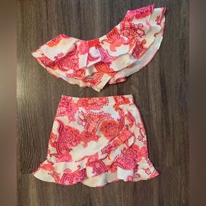 SHEIN two-piece ruffle layered set